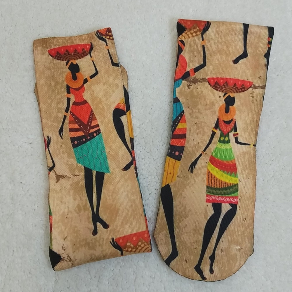 Exotic African Women Compression Socks. NWOT